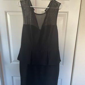 Bisou Bisou Peplum Black Dress